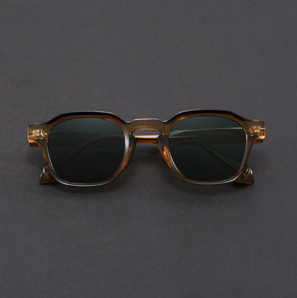 Square retro reinforced-hinge sunglasses for men | Maven -2