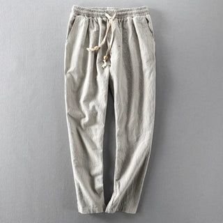 Relaxed straight-leg everyday cotton trousers for men | Hiro -6