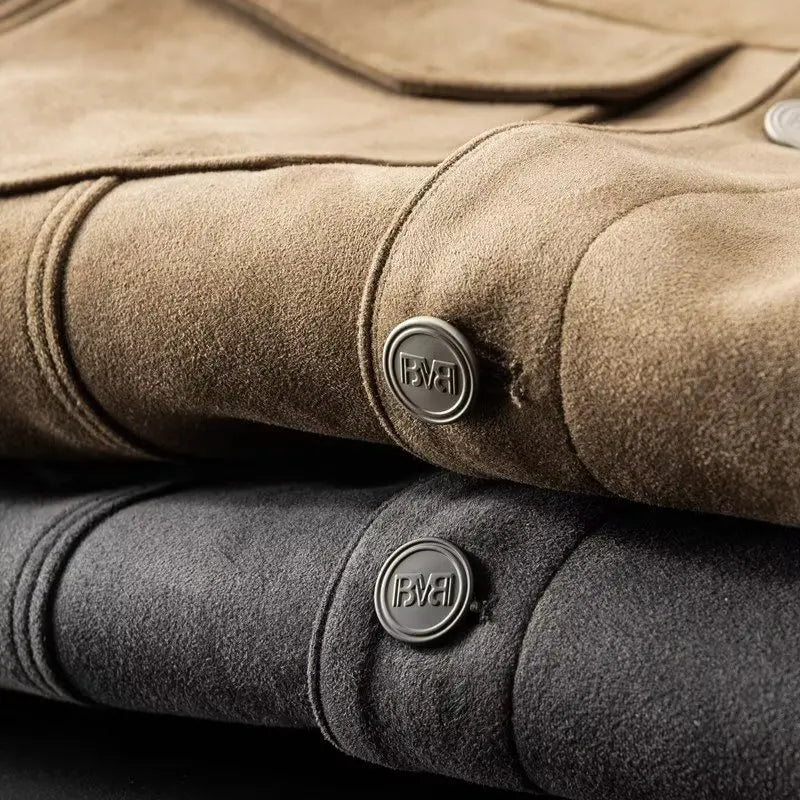 Classic suede smart casual jacket for men | St. Clair -10