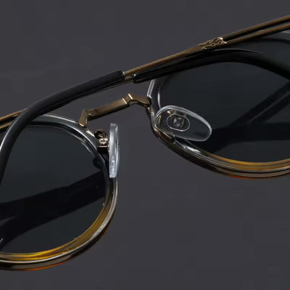 Metal-frame anti-glare everyday sunglasses for men | Brunelo -3