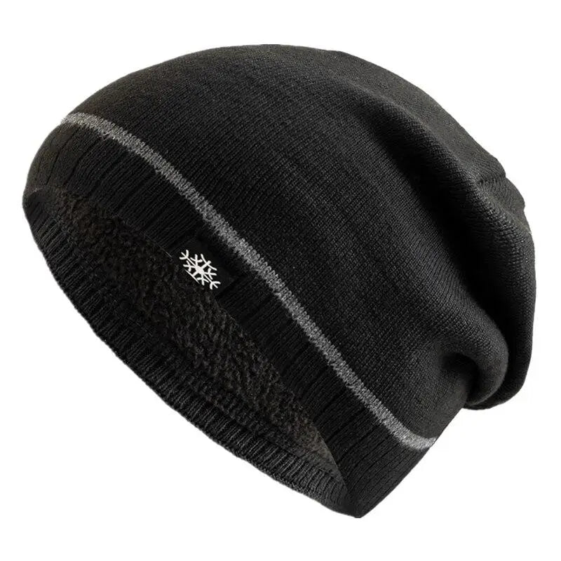 Warm knitted luxury winter beanie for men | Snowcap -8