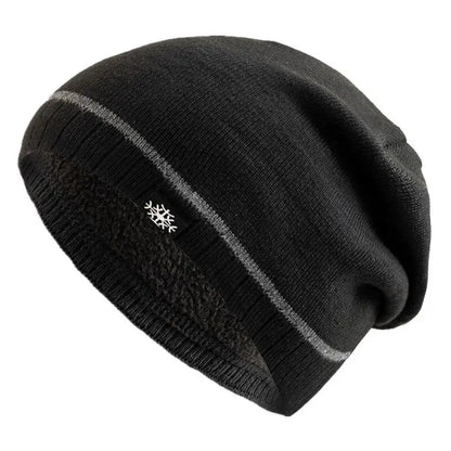 Warm knitted luxury winter beanie for men | Snowcap -8