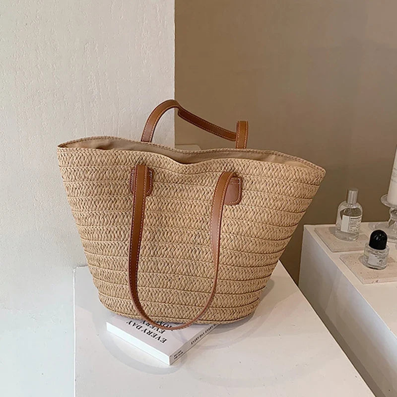 Odalys | Woven Straw Shoulder Bag