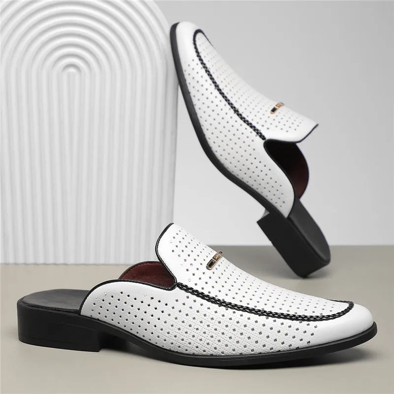 Capri Slip-On Leather Slides Men| Ravello