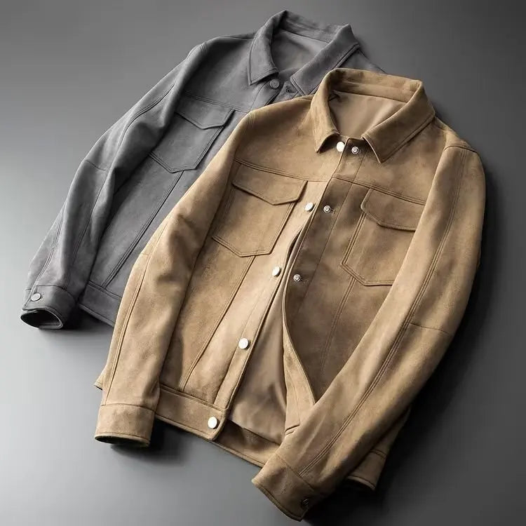 Classic suede smart casual jacket for men | St. Clair -8