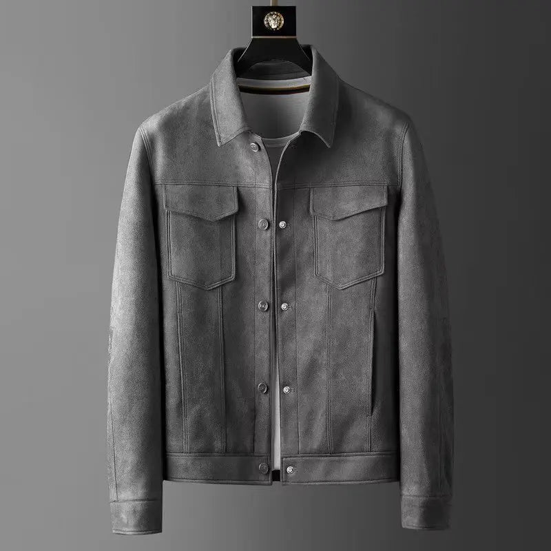 Classic suede smart casual jacket for men | St. Clair -4