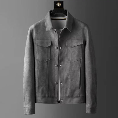 Classic suede smart casual jacket for men | St. Clair -4
