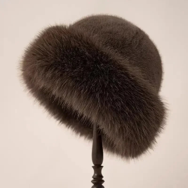 Plush winter cosy bucket hat for women | Keryssa -3