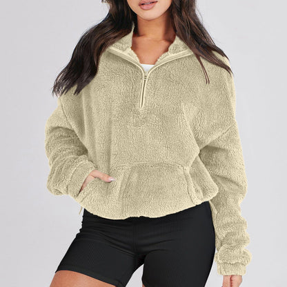 Plush half-zip cosy pullover for men | Alpine -6