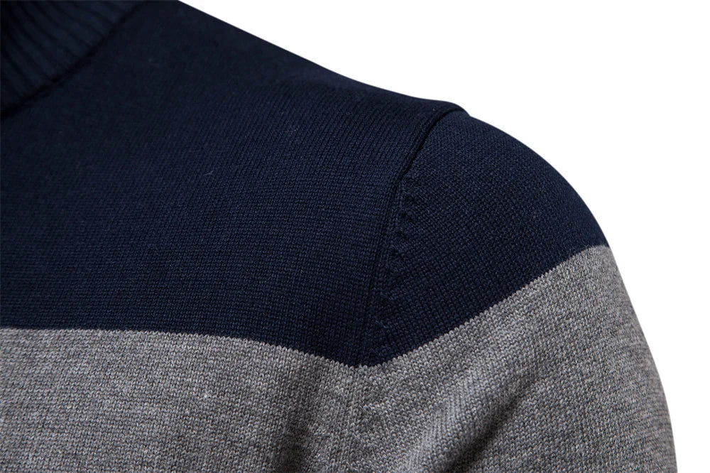 Soft quarter-zip cosy everyday jumper for men | Burk -13