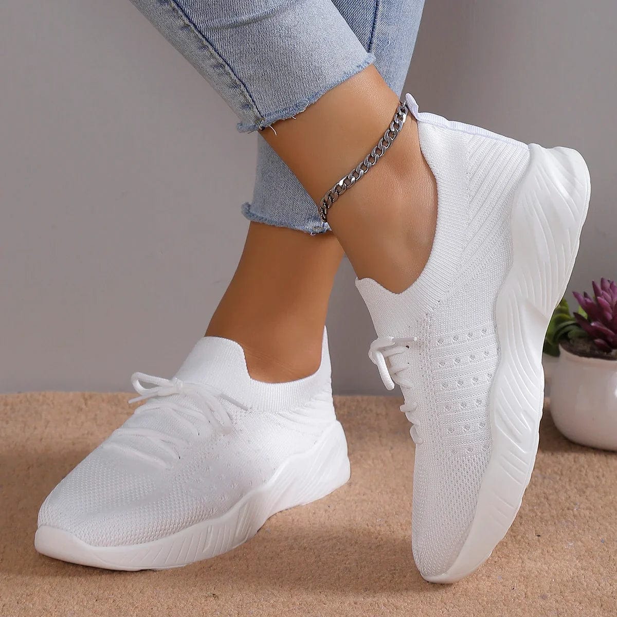 Claire | Women's Cushioned Orthopedic Stretch Knit Shoe