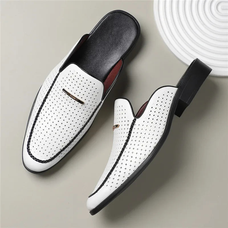 Capri Slip-On Leather Slides Men| Ravello