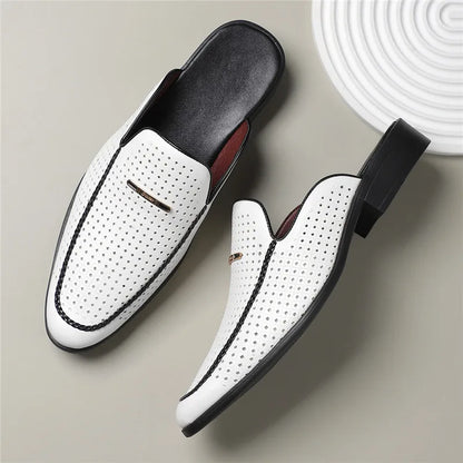 Capri Slip-On Leather Slides Men| Ravello