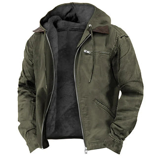 Dorian | Men's Full Zip Fleece Lined Hooded Jacket