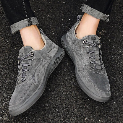 Suede cushioned casual everyday trainers for men | 1987 -3