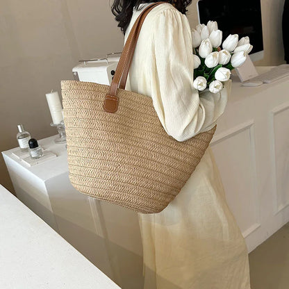 Odalys | Woven Straw Shoulder Bag