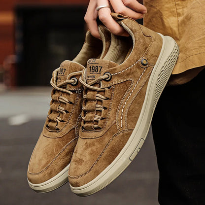 Suede cushioned casual everyday trainers for men | 1987 -12