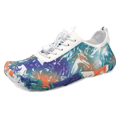 Yolandra | Floral Print Wide Toe Barefoot Sneakers