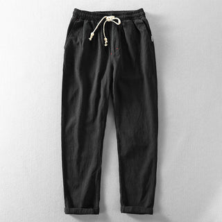 Relaxed straight-leg everyday cotton trousers for men | Hiro -2