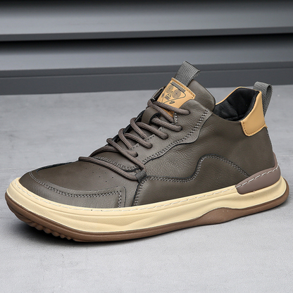 Italian genuine leather premium trainers for men | Marco Italiana -17