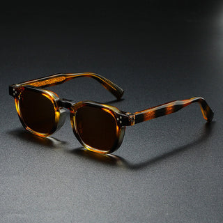 Retro acetate sculpted-temple sunglasses for men | Silano -2
