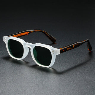 Retro acetate sculpted-temple sunglasses for men | Silano -1