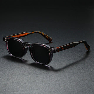 Retro acetate sculpted-temple sunglasses for men | Silano -4