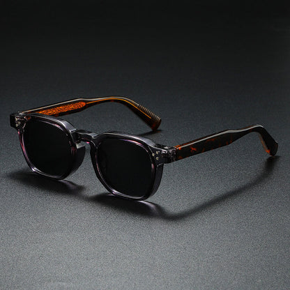 Retro acetate sculpted-temple sunglasses for men | Silano -4