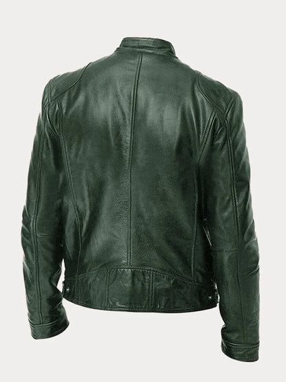 Italian casual leather jacket for men | Rino -12