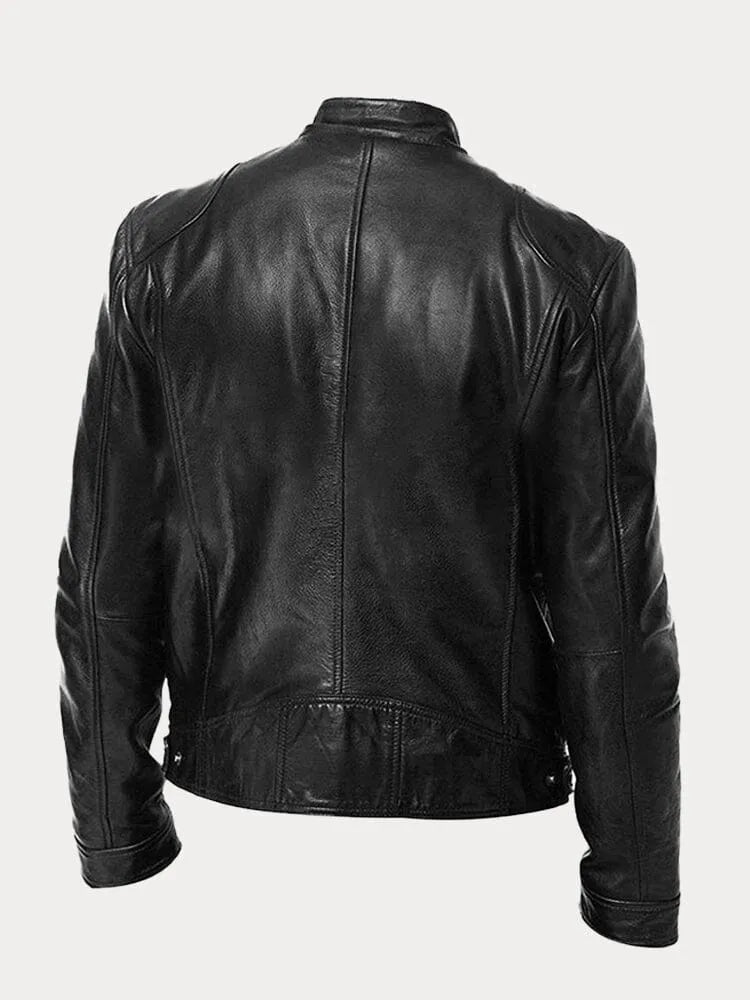 Italian casual leather jacket for men | Rino -16