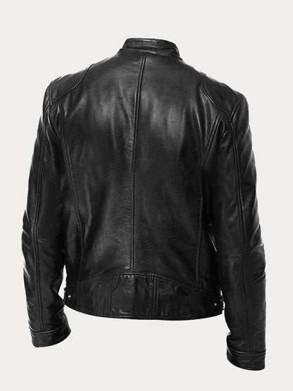 Italian casual leather jacket for men | Rino -16