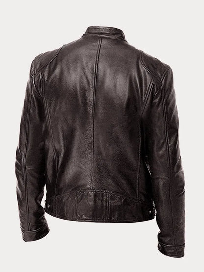 Italian casual leather jacket for men | Rino -15