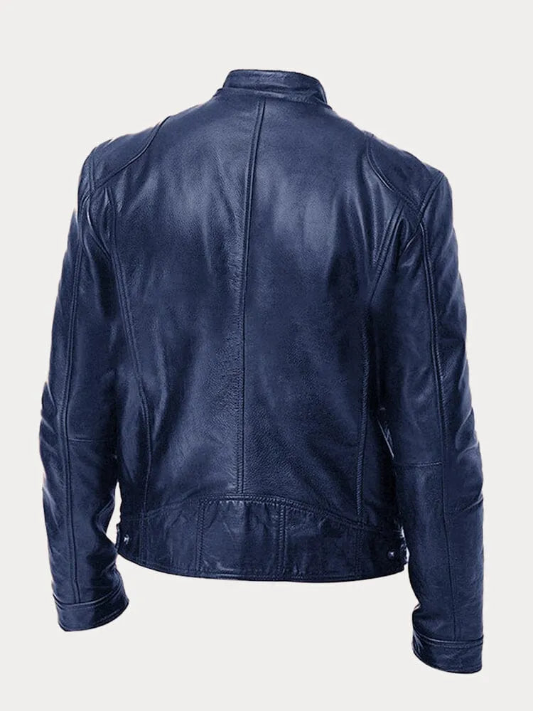 Italian casual leather jacket for men | Rino -14