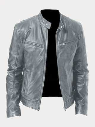 Italian casual leather jacket for men | Rino -7