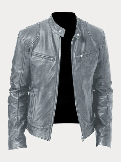Italian casual leather jacket for men | Rino -7