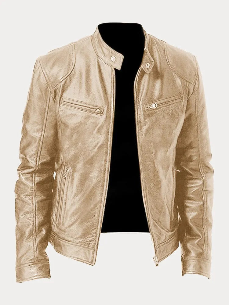 Italian casual leather jacket for men | Rino -6