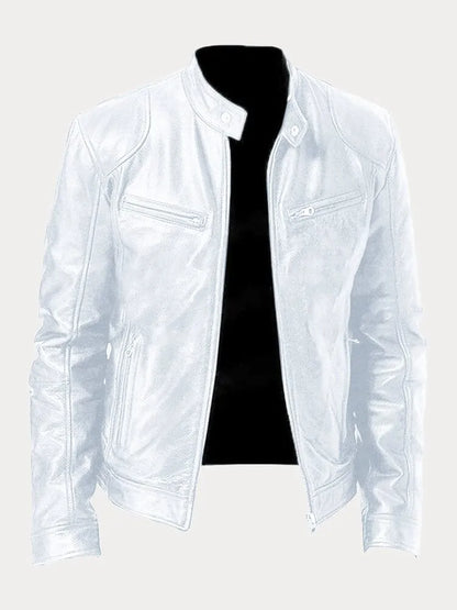 Italian casual leather jacket for men | Rino -8