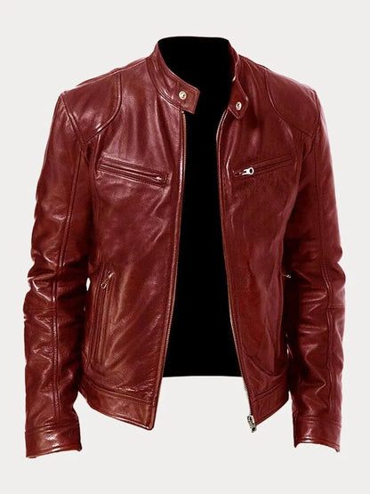 Italian casual leather jacket for men | Rino -2