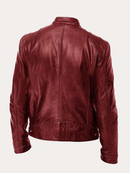 Italian casual leather jacket for men | Rino -11
