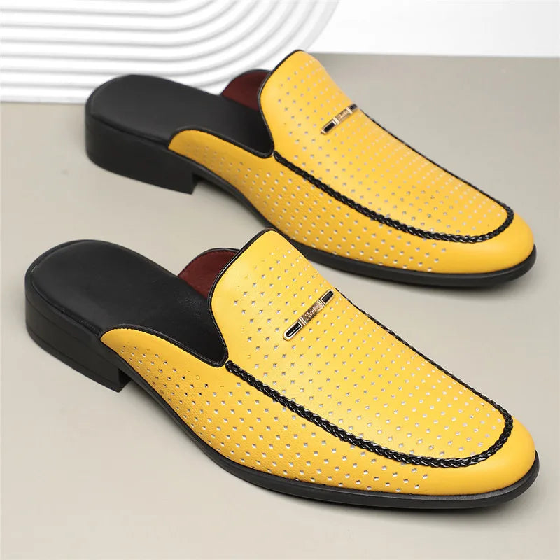 Capri Slip-On Leather Slides Men| Ravello