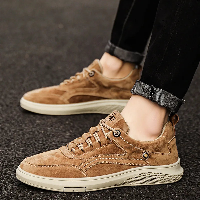 Suede cushioned casual everyday trainers for men | 1987 -17