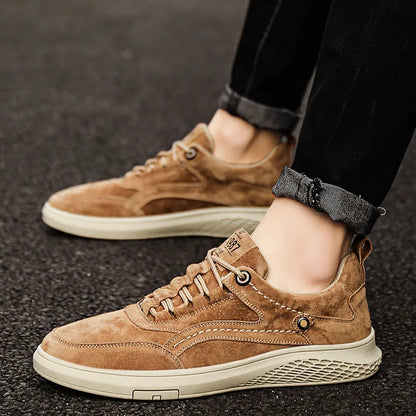 Suede cushioned casual everyday trainers for men | 1987 -17