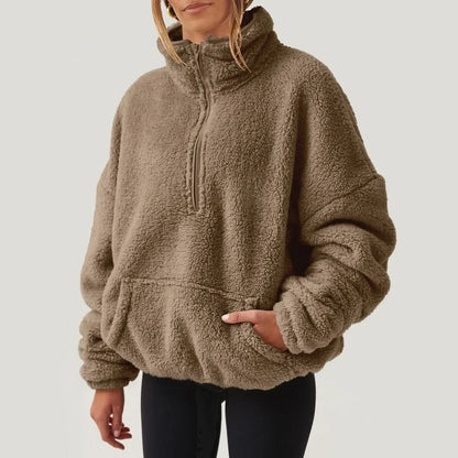 Plush half-zip cosy pullover for men | Alpine -9