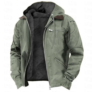 Dorian | Men's Full Zip Fleece Lined Hooded Jacket