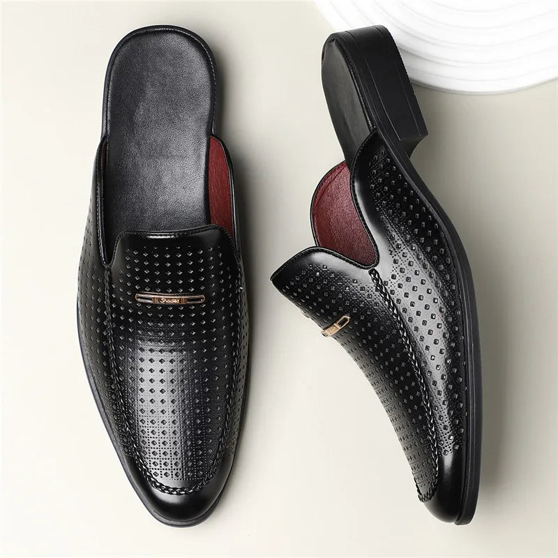 Capri Slip-On Leather Slides Men| Ravello