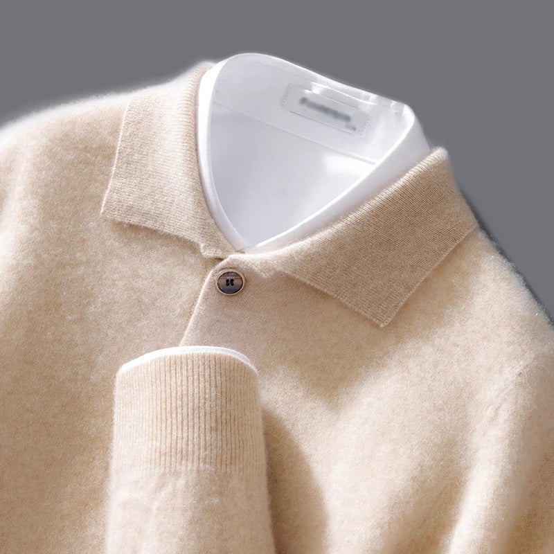 Cashmere smart-casual polo shirt for men | Belford -7