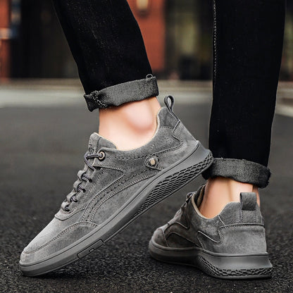Suede cushioned casual everyday trainers for men | 1987 -4