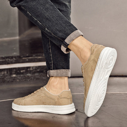 Textured leather everyday casual trainers for men | Canyon -9