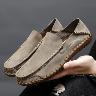 Leather and suede rubber-sole loafers for men | Bennett -3