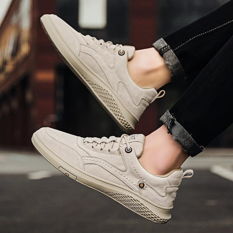 Suede cushioned casual everyday trainers for men | 1987 -11